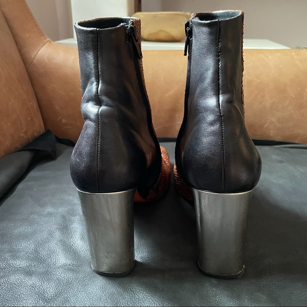 Celine Snakeskin Python Bam Bam Silver Heel Boots - image 4